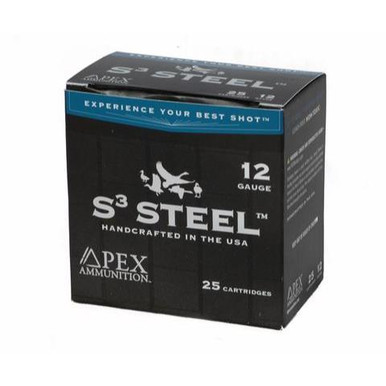 Apex Ammunition Waterfowl S3 Steel Shotshells 20ga 3" 1oz - 250 Round Case