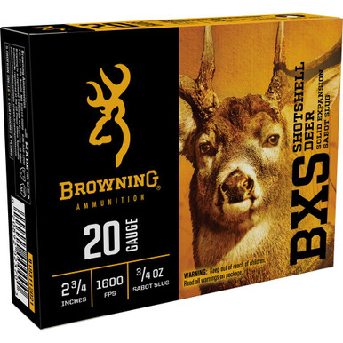 Browning Ammo BXS Deer Sabot Slug 20 Gauge 2.3/4" 3/4oz