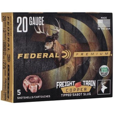 Federal Freight Train Copper Sabot Slug 20 Gauge 3" 275 Grain