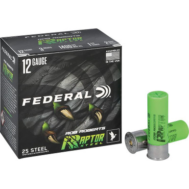 Federal Rob Robert’s Raptor Steel 12ga 3" 1-3/8oz Shotshells 250 Round Case #2 Shot