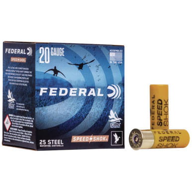 Federal Speed Shok Waterfowl Steel Shotshells 20ga 3" 7/8oz - 250 Round Case