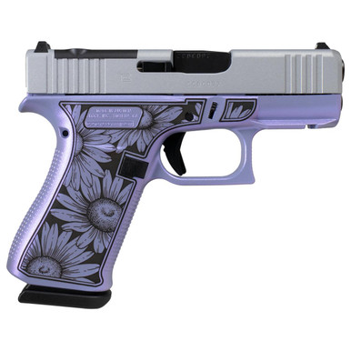 Glock G43X MOS Sub-Compact 9mm 3.41" Miss Daisy Purple Cerakote
