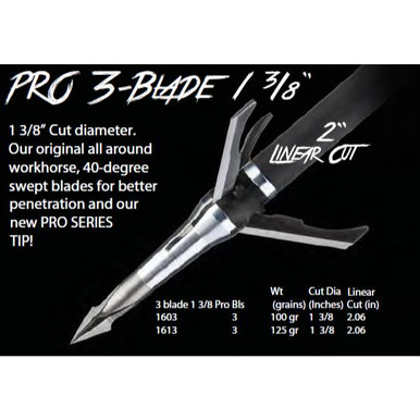 Grim Reaper Pro 3 Blade 100GRN 1 3/8"