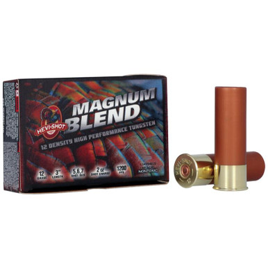 HEVI-Shot Magnum Blend 12 Gauge Turkey Shotshells 3" 2oz #5,6,7 Shot 5 rounds