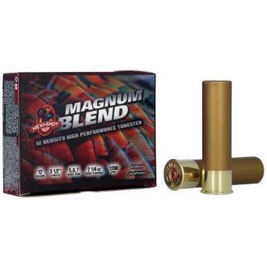 HEVI-Shot Magnum Blend 12 Gauge Turkey Shotshells 3.5" 2-1/4oz #5,6,7 Shot 5 rounds