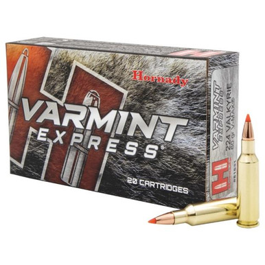 Hornady 81531 Varmint Express 224 Valkyrie 60 GR V-Max Polymer Tip 20 Box