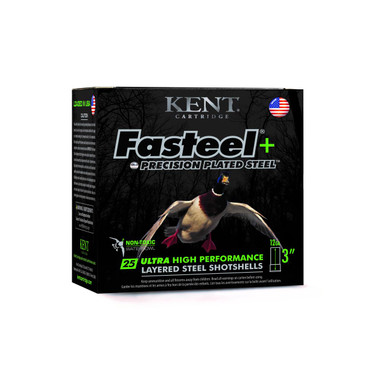 Kent Ammunition Fasteel+ Shotshells 12ga 3" 1-1/4oz - 250 round case