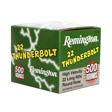 Remington Thunderbolt .22 Long Rifle 40 Grain Round Nose TB-22 500 Round Bulk Pack