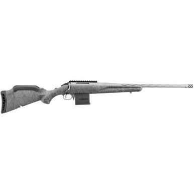 Ruger American Gen 2 204 Ruger 20" Gun Metal Gray Cerakote Spiral Threaded Barrel, Gun Metal Gray Cerakote Receiver w/Picatinny Rail, Gray Splatter Adjustable Synthetic Stock