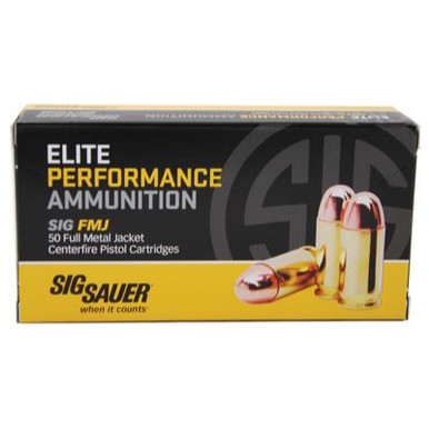 Sig Sauer Elite Performance Ball 380 Auto Ammuntion 100 Grain Full Metal Jacket