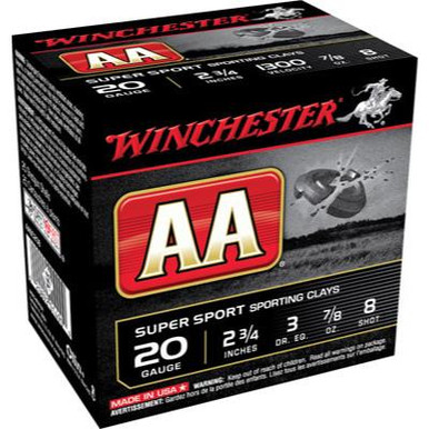 Winchester AASC 20GA 2-3/4" 7/8OZ 8's Case