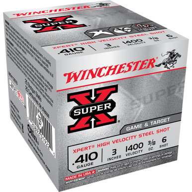 Winchester Ammo Super-X Xpert High Velocity Steel Shot 410 Gauge 2.75" Shotshells - 6 Shot