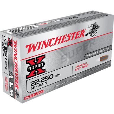 Winchester Ammunition Super-X 22-250 Rem 55gr 20-Round