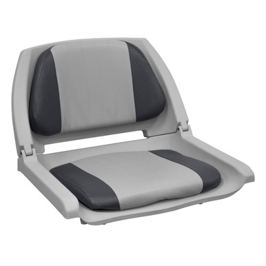 Wise Cushioned Molded Plastic Shell Fold Down Seat - Grey/Charcoal/Grey Shell
